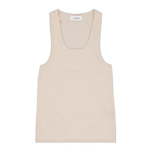 Laneus Ull Crew Neck Tank Top Beige, Dam