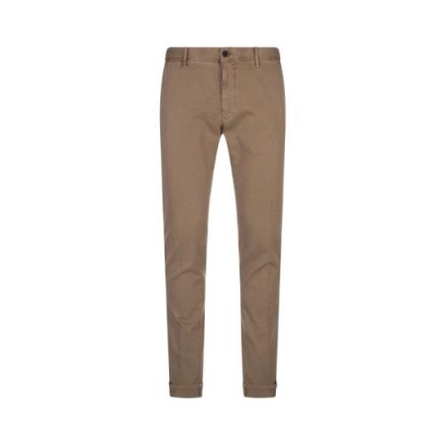 Incotex Brun Slim Fit Chino Byxor Brown, Herr