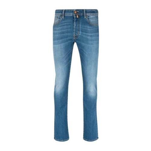 Jacob Cohën Ljusblå Slim-Fit Stretch Jeans Blue, Herr