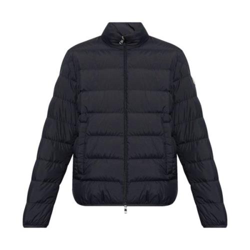 Moncler Blå Dunjacka Dragkedja Fickor Logo Blue, Herr