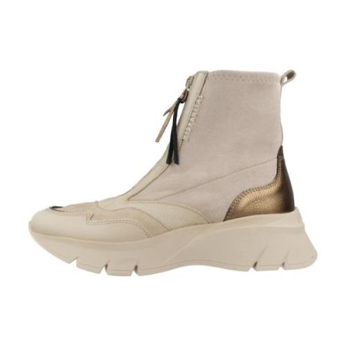 Hispanitas Ankelboots med dragkedja Beige, Dam