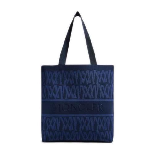 Moncler Blå Jacquard Toteväska Blue, Herr