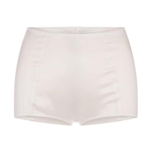 Ermanno Scervino Vita Silk Satin Lingerie Shorts White, Dam