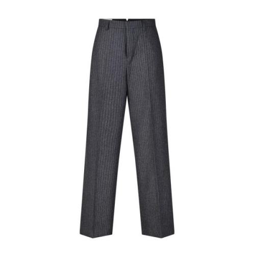 Ami Paris Ull Straight Leg Byxor Gray, Dam