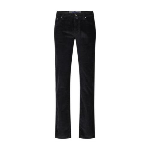 Jacob Cohën Corduroy Slim Fit Byxor 5-Ficka Stil Black, Herr