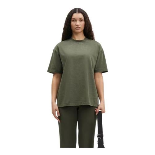 Samsøe Samsøe Ekologisk Bomull Oversized Jersey T-shirt Green, Dam