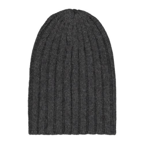 Laneus Alpacka Ribbstickad Beanie Hat Gray, Unisex