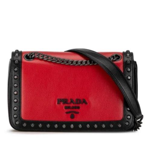 Prada Vintage Pre-owned Laeder prada-vskor Red, Dam