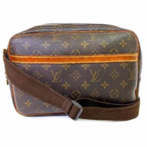 Louis Vuitton Vintage Pre-owned Canvas axelremsvskor Brown, Dam