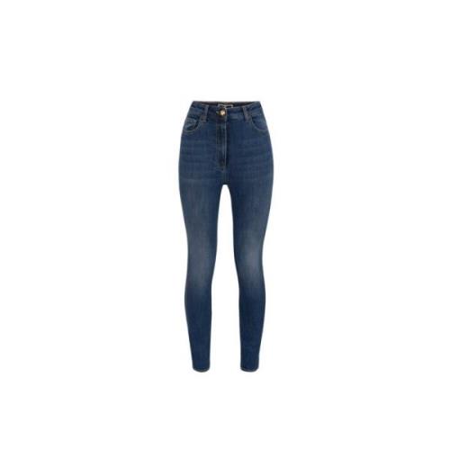 Elisabetta Franchi Klassiska Denim Jeans för Vardagsbruk Blue, Dam