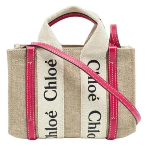 Chloé Pre-owned Pre-owned Canvas handvskor Pink, Dam