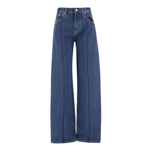 Darkpark Denim Wide Leg Byxor Blue, Dam