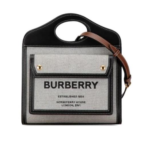 Burberry Vintage Pre-owned Canvas handvskor Gray, Dam