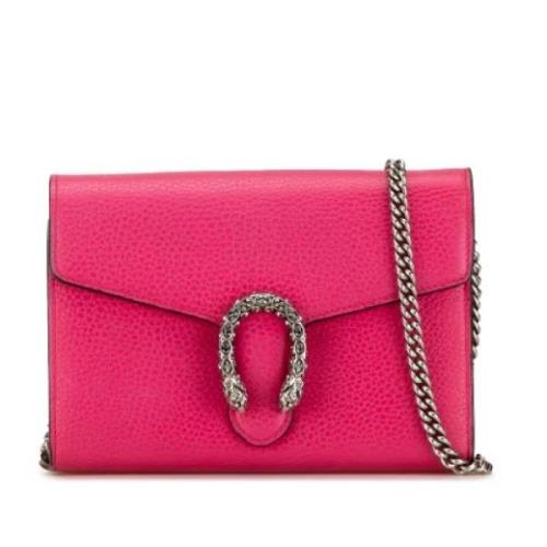 Gucci Vintage Pre-owned Laeder crossbodyvskor Pink, Dam