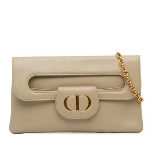 Dior Vintage Pre-owned Laeder crossbodyvskor Beige, Dam