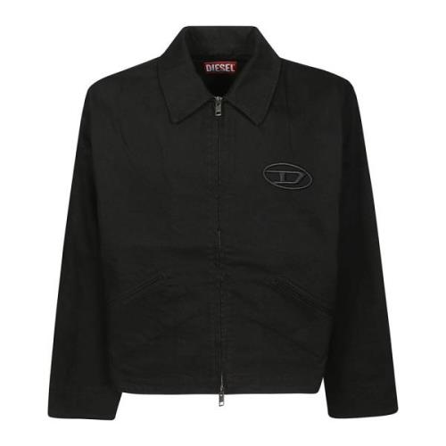 Diesel Bleach Style Full Zip Jacket Black, Herr