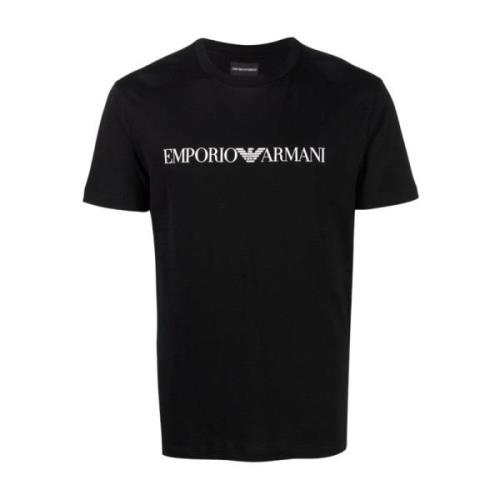 Emporio Armani Bomull Kortärmad T-shirt Black, Herr