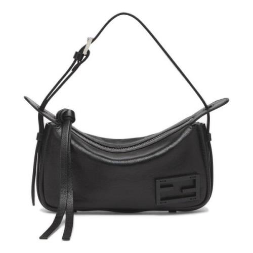 Fendi Ikonisk FF-dekorerad axelväska Black, Dam