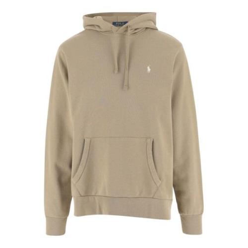 Polo Ralph Lauren Beige Bomullshoodie med Logobroderi Beige, Herr