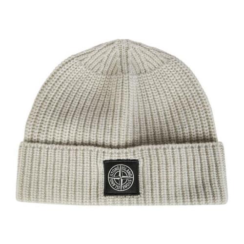 Stone Island Ull Beanie Mössa Beige, Herr