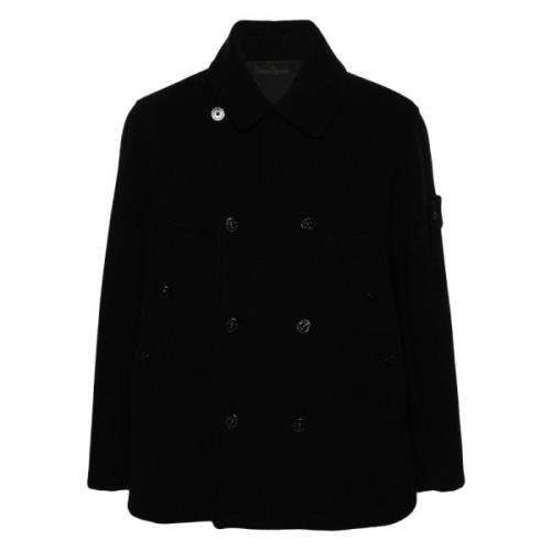 Stone Island Svarta Jackor för Män Black, Herr