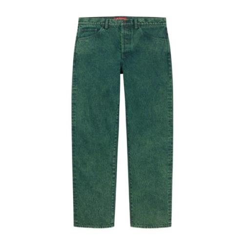 Supreme Begränsad upplaga Grön Overdyed Jeans Green, Herr