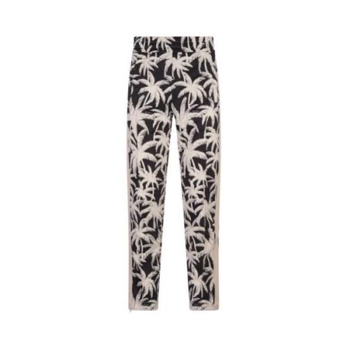 Palm Angels Svarta Joggers med Palm Tree Print Black, Herr