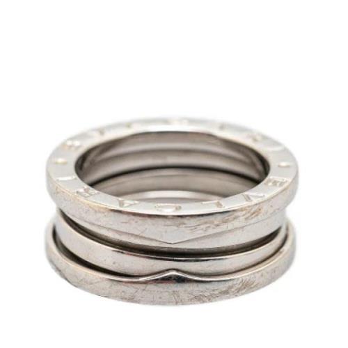 Bvlgari Vintage Pre-owned Vitt guld ringar Gray, Dam