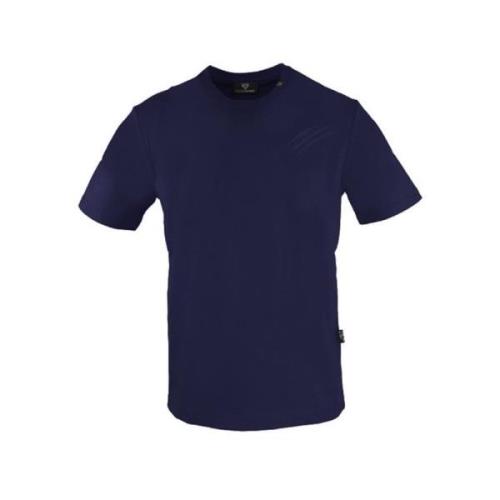 Plein Sport Blå Bomull Scratch Logo Tee Blue, Herr