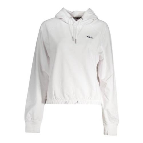 Fila Klassisk Vit Hoodie med Brodyr White, Dam