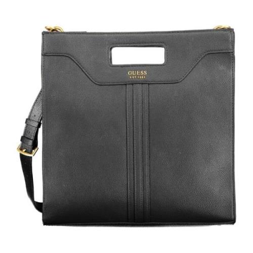 Guess Elegant svart handvaska med kontrastdetaljer Black, Dam