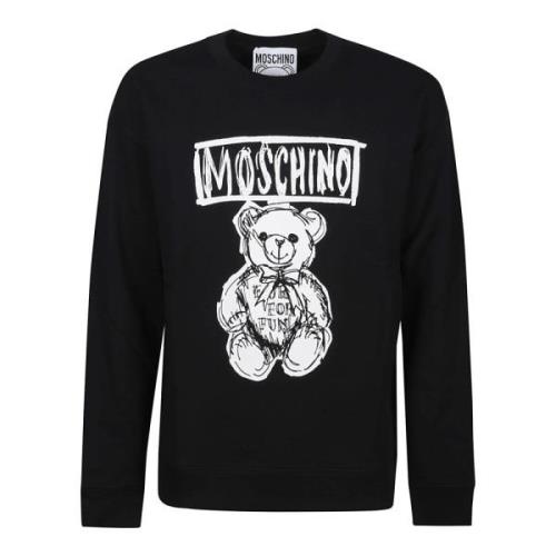 Moschino Söt Björntryck Tröja Black, Herr