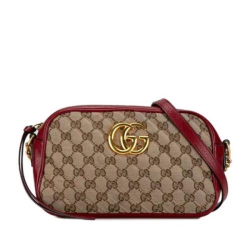 Gucci Vintage Pre-owned Canvas crossbodyvskor Beige, Dam