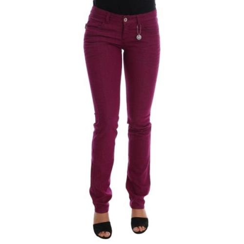 Costume National Lila Slim Fit Jeans Purple, Dam