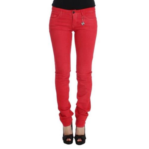 Costume National Röda Slim Fit Jeans Red, Dam