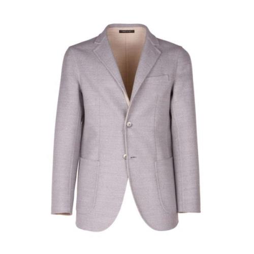 Made in Italia Grå Virgin Wool Blazer Gray, Herr