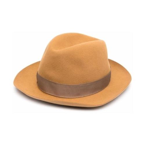 Borsalino Kamel Kaninpäls Hatt med Band Brown, Dam