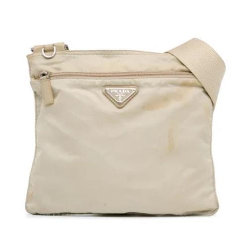 Prada Vintage Pre-owned Nylon prada-vskor Beige, Dam