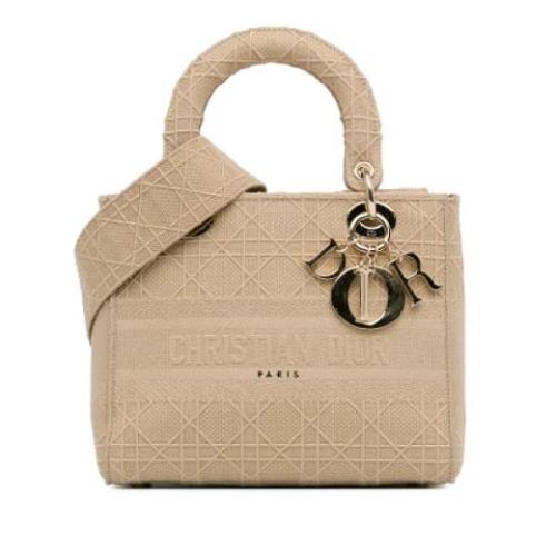 Dior Vintage Pre-owned Canvas dior-vskor Beige, Dam