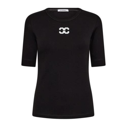 Co'Couture Grannycc Logo Tee Top Black, Dam