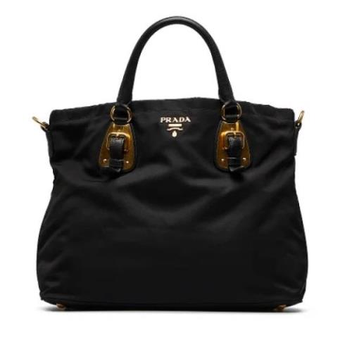 Prada Vintage Pre-owned Nylon prada-vskor Black, Dam