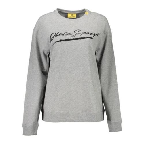 Plein Sport Stiligt grått sweatshirt med kontrastdetalj Gray, Dam