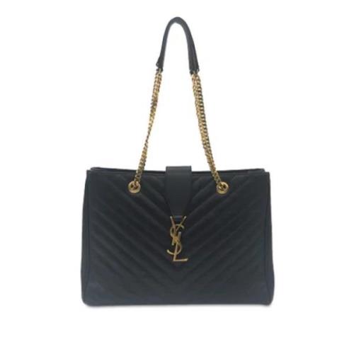 Yves Saint Laurent Vintage Pre-owned Laeder totevskor Black, Dam