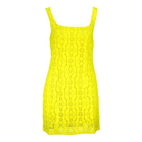 Desigual Elegant Gul Ärmelös Klänning Kvadratisk Halsringning Yellow, ...