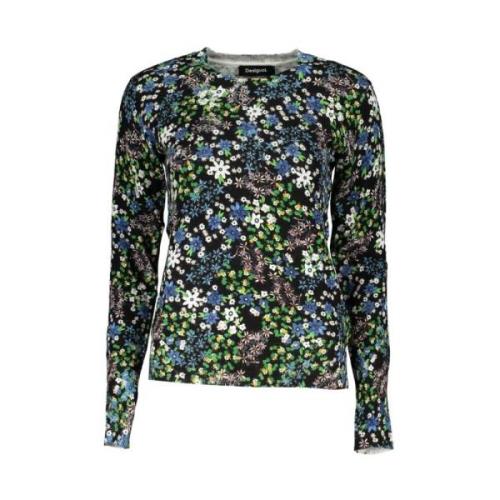 Desigual Elegant Kontrast Pullover Multicolor, Dam