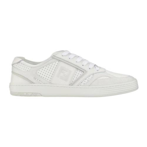 Fendi Elegant Low-Top Sneakers Vit Multifärgad White, Herr