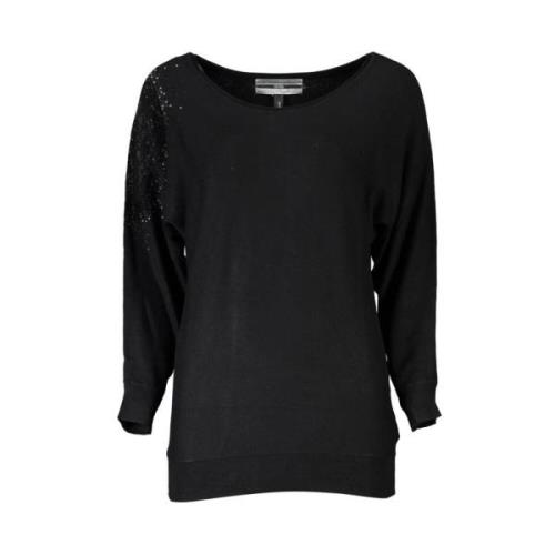 Guess Elegant Långärmad Pullover med Strass Black, Dam