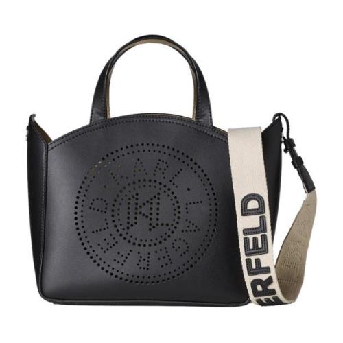 Karl Lagerfeld Perforerad Cirkel Toteväska Black, Dam