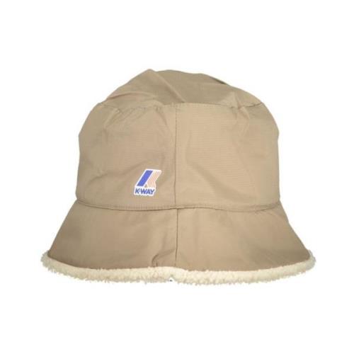 K-Way Beige Fischerhatt med Logo Print Beige, Herr