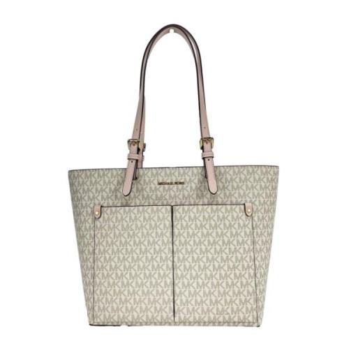 Michael Kors Blush Signature Dubbel Ficka Tote Väska Beige, Dam